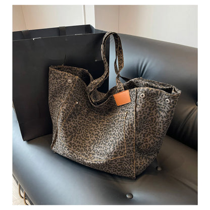 Leopard Pattern Large Capacity Tote Handbag