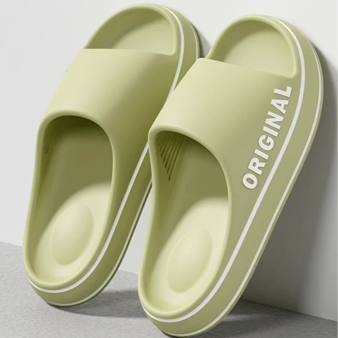 Women’s Letter Slippers Beach Slides with Thick Sole