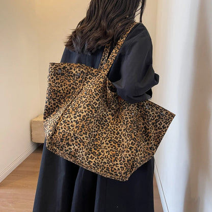 Leopard Pattern Large Capacity Tote Handbag