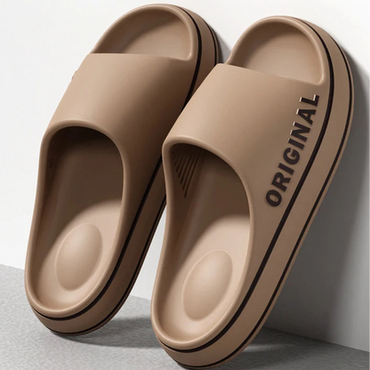 Women’s Letter Slippers Beach Slides with Thick Sole