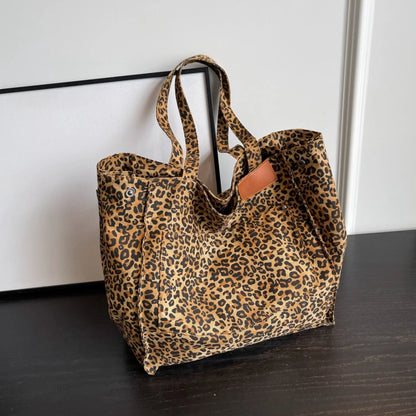 Leopard Pattern Large Capacity Tote Handbag