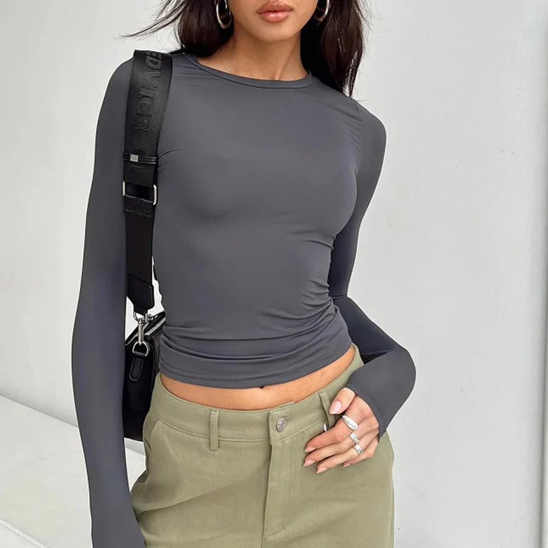 Women's Casual Long Sleeve Slim Fit T-Shirt